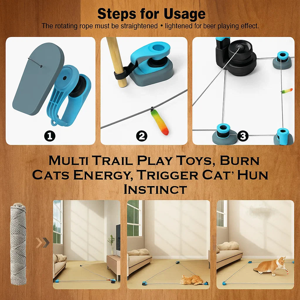 The FeatherRun™ Interactive Cat Toy