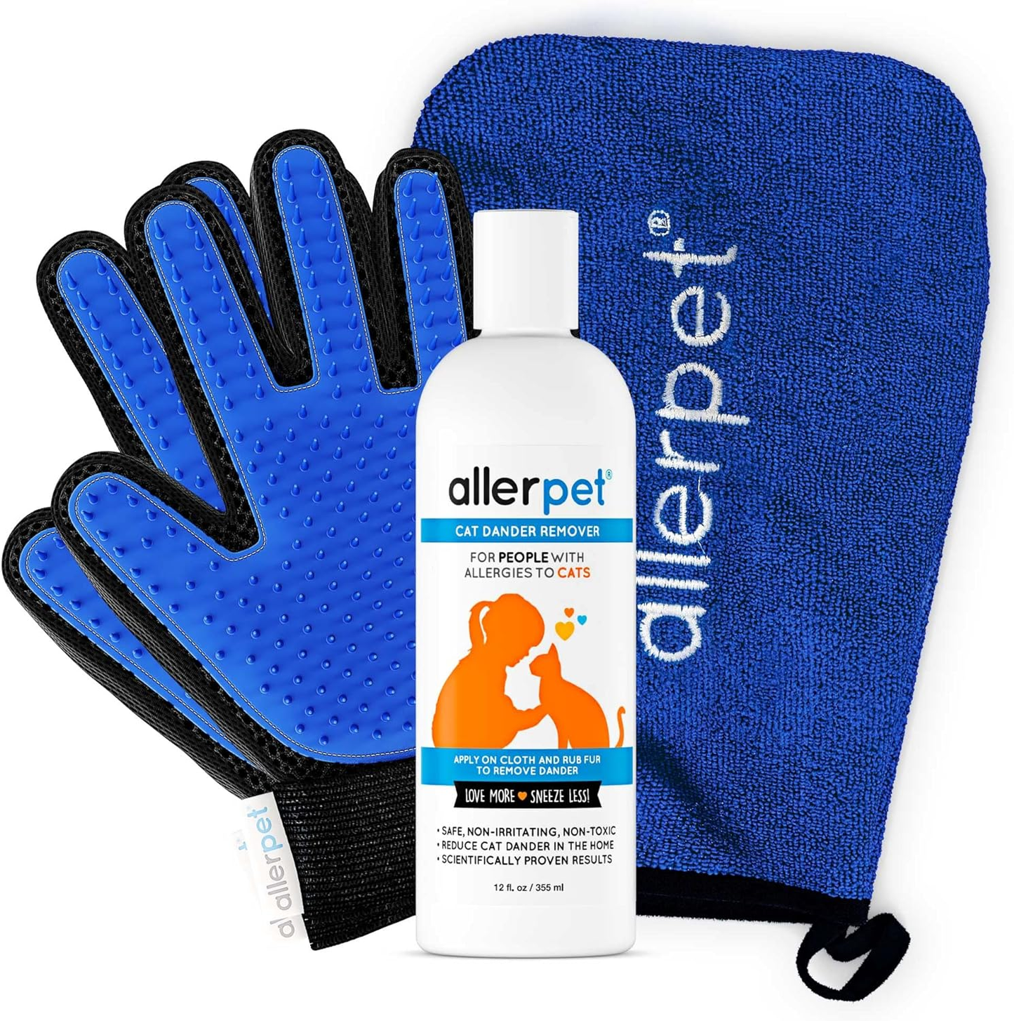 Allerpet® Cat Dander Remover & Grooming Gloves