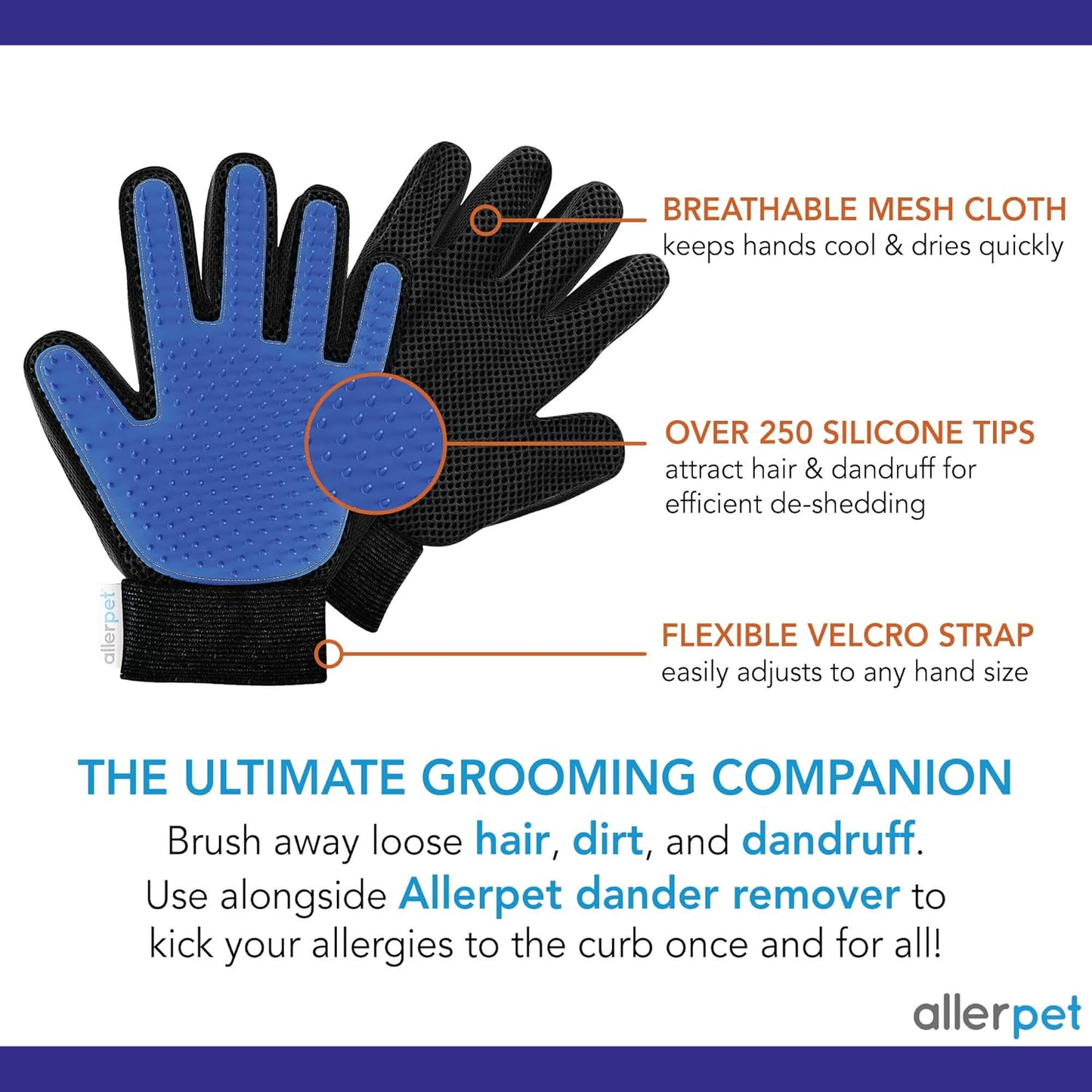 Allerpet® Cat Dander Remover & Grooming Gloves