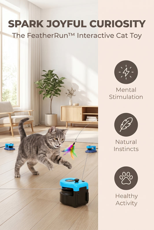 The FeatherRun™ Interactive Cat Toy